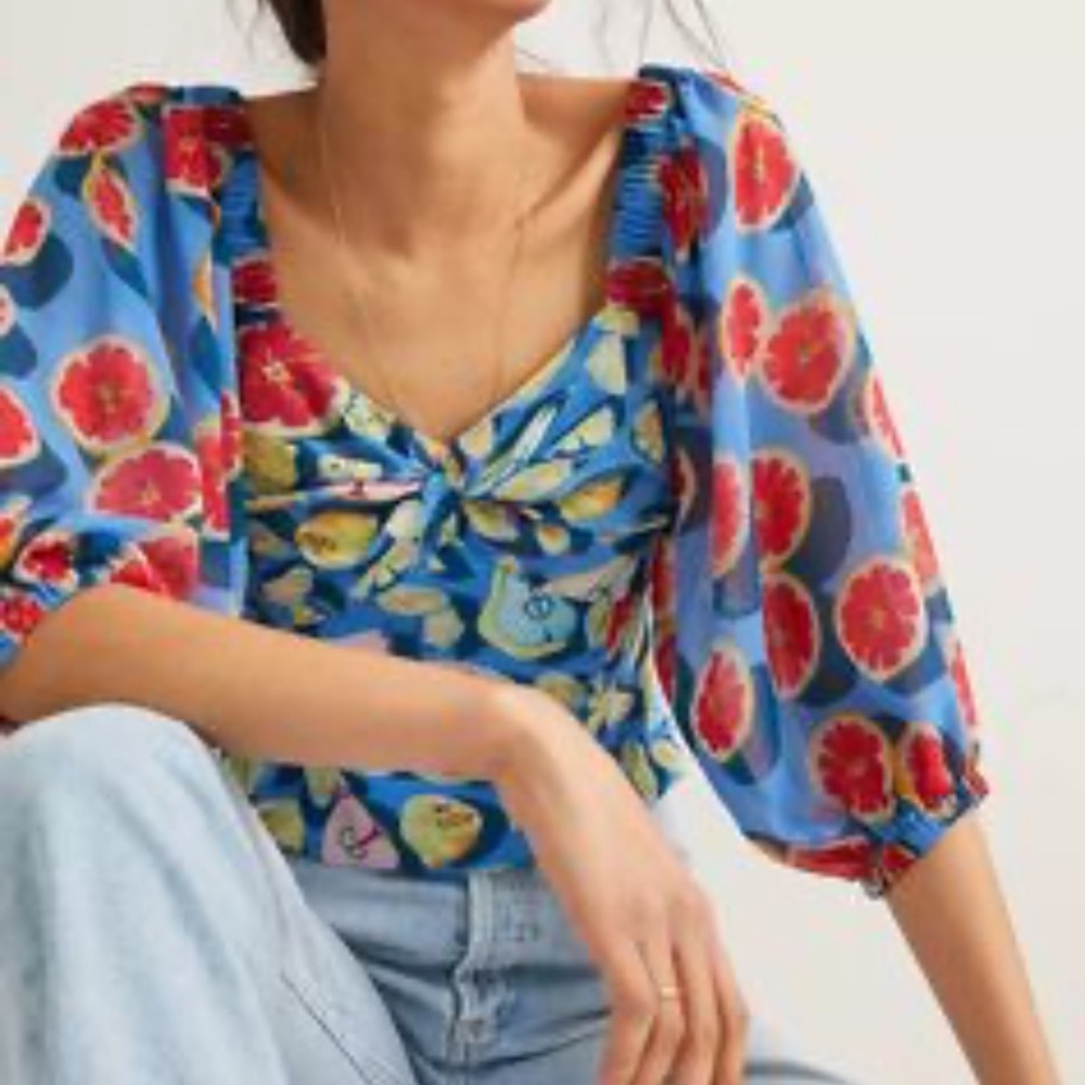 Anthropologie Fruit Top